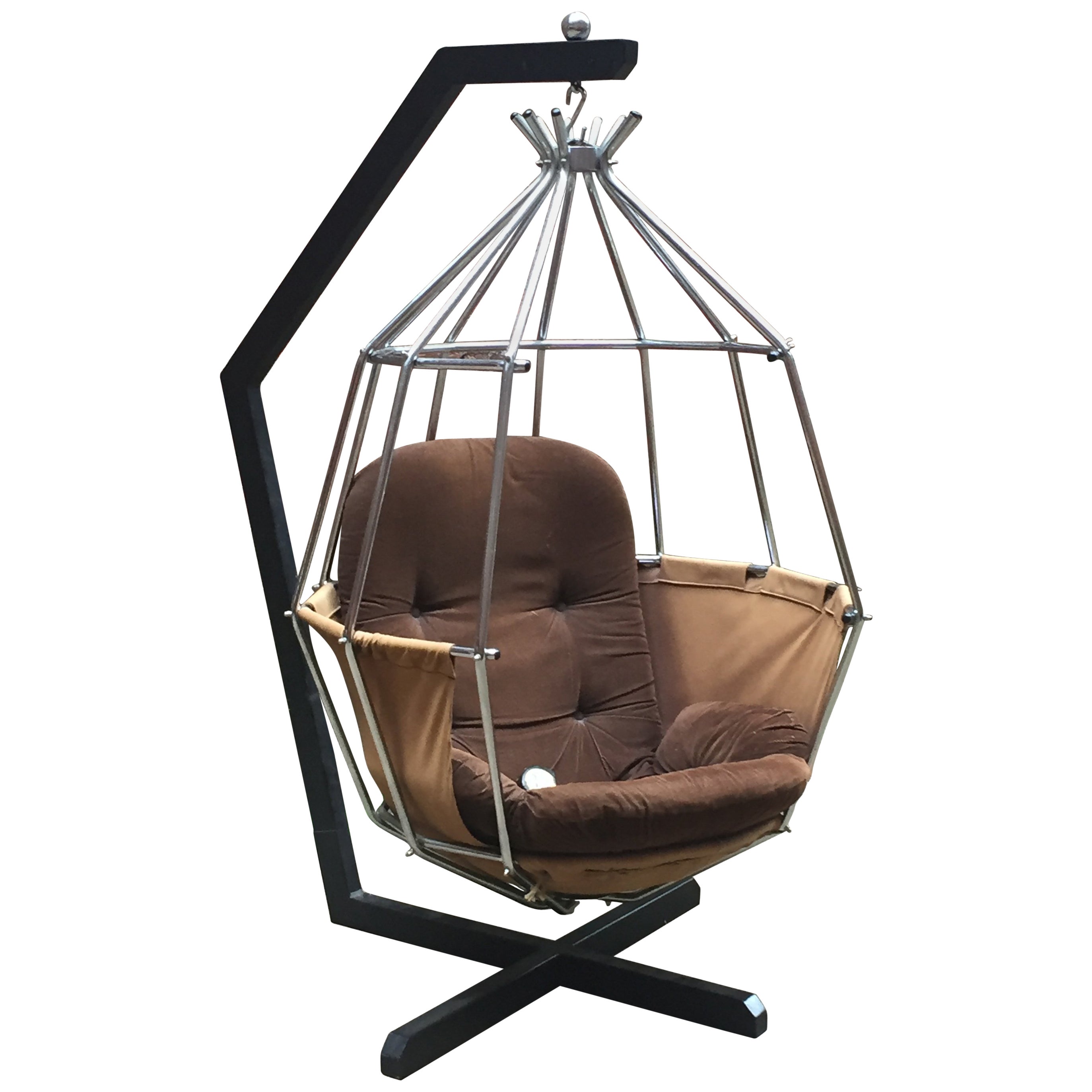 Fabulous Ib Arberg Hanging Parrot MidCentury Modern Birdcage Chair For