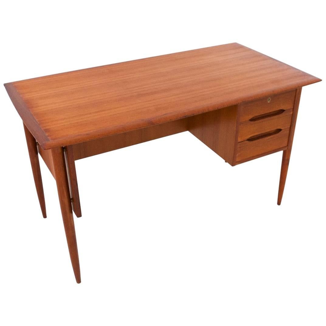 Mid-Century Modern Danish Teak Desk with chest of drawers and Library , 1950s