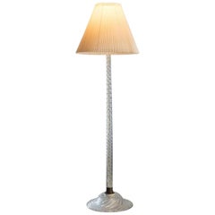 Venini Costelature Floor Lamp with Murano Glass
