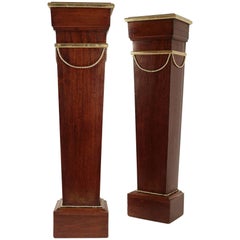 Pair of Sheaths, Consoles, Mahogany, Golden at the Gold Leaf, 19th Century