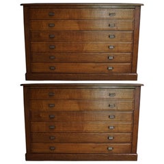 Pair of French Oak Apothecary Cabinets, 1930s 11