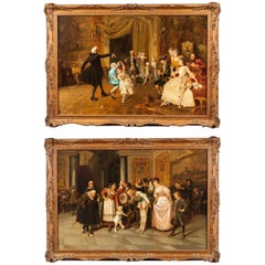 Pair of 19th Century Italian Paintings by Giacomo Mantegazza