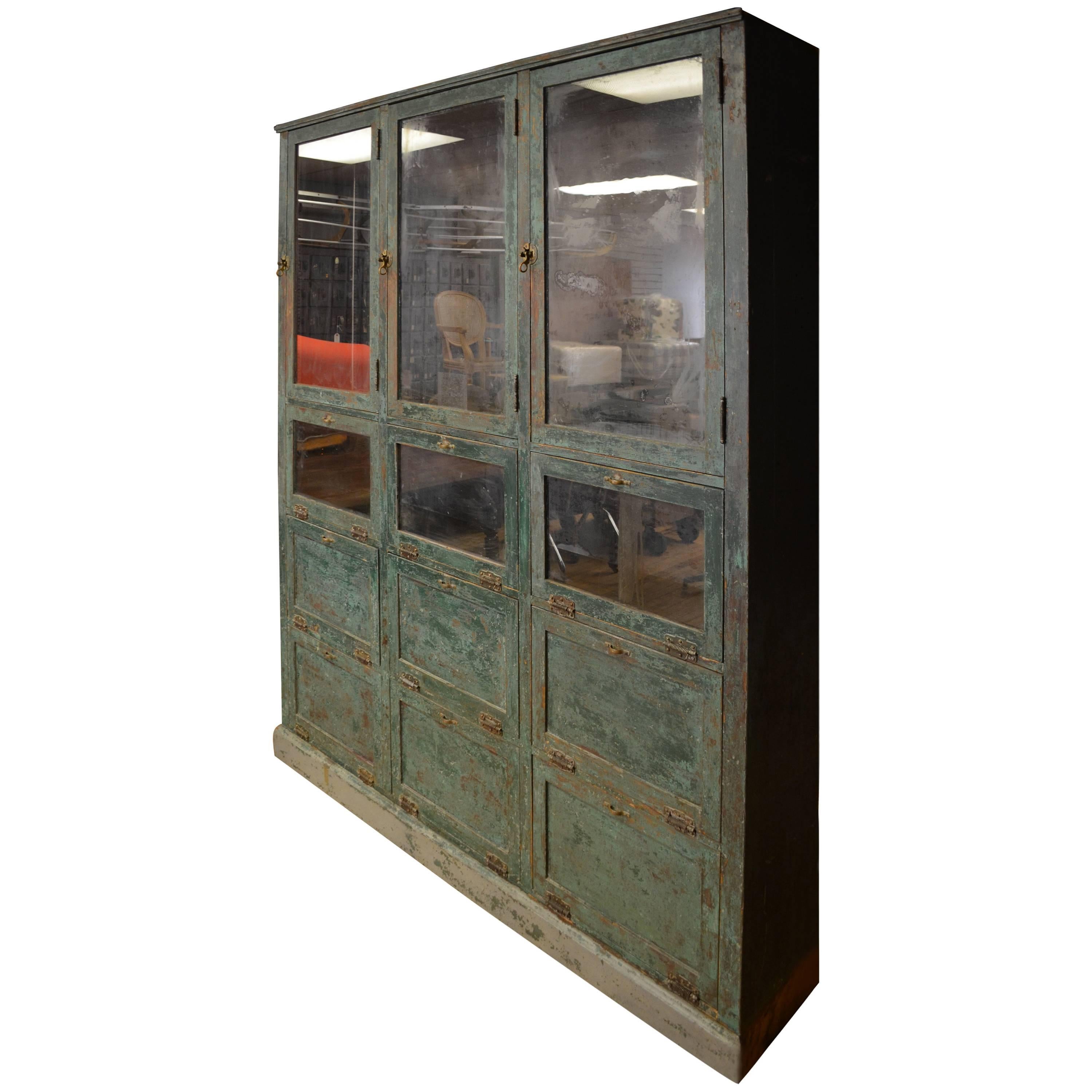 Storage Cabinet Cupboard from Late 1800s, Used as Humidor in Small Town Pharmacy For Sale