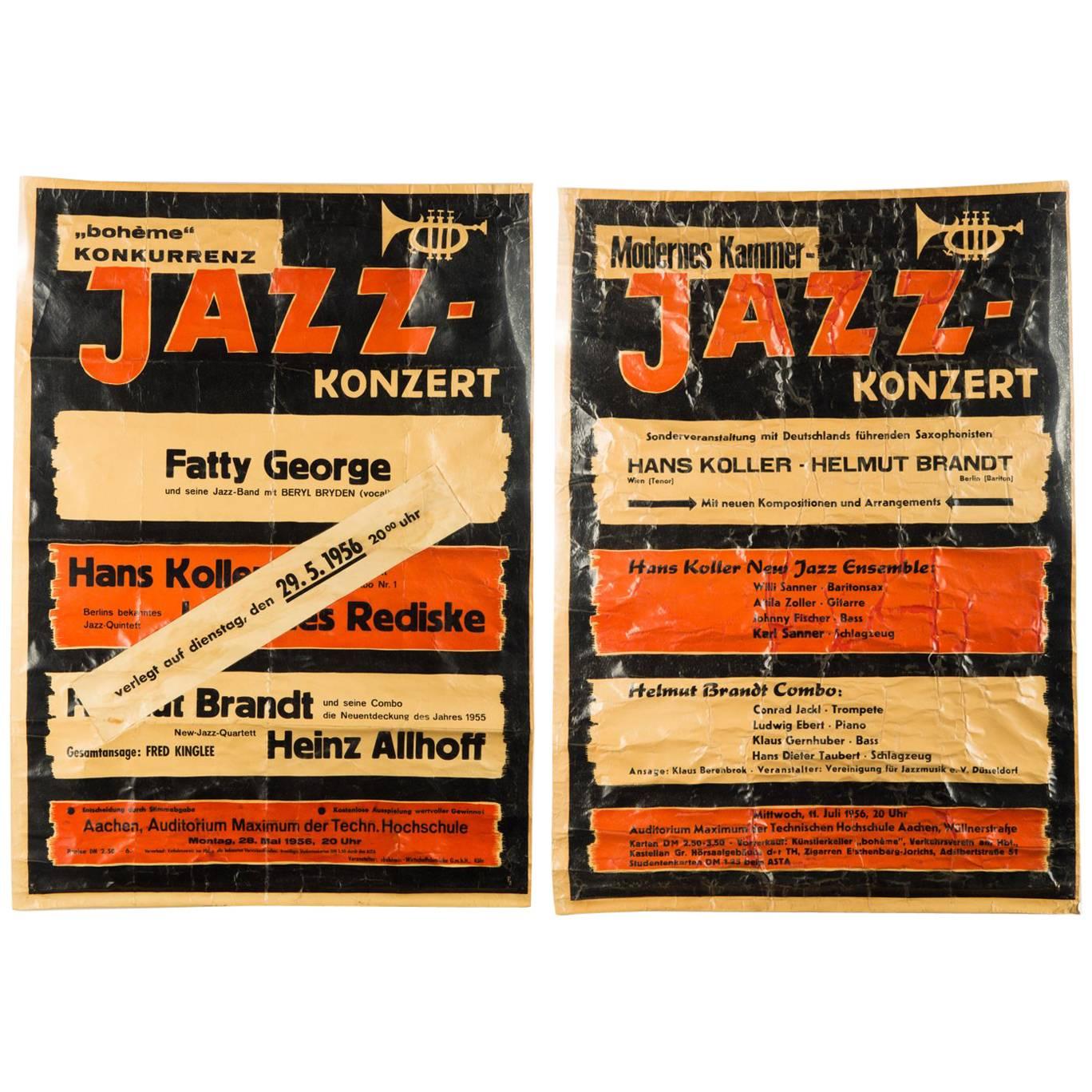 Pair of Original Modern Design Jazz Concerts Posters