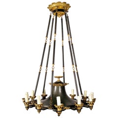 Elegant Neoclassical Chandelier by Madeleine Castaing, circa 1970, France