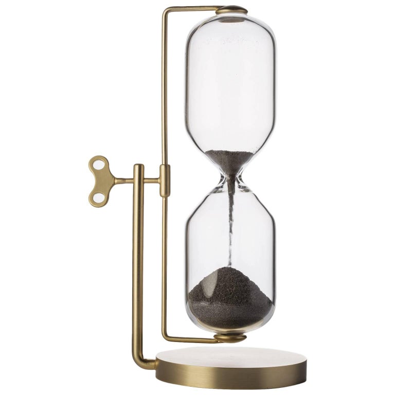 Timeless Brass and Iron Hourglass at 1stDibs hourglass for sale