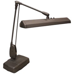 Vintage 1950s Mid-Century Modern Industrial Dazor Floating Articulated Desk Lamp