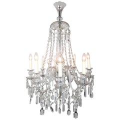 Early 20th Century Eight-Arm Clear Glass Chandelier