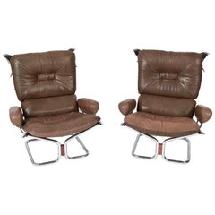 Pair of Sling Chairs by Harald Relling Model Wing for Westnofa