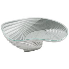 Coffee Table Modern White Marble Glass Crystal Italian Limited Edition Design