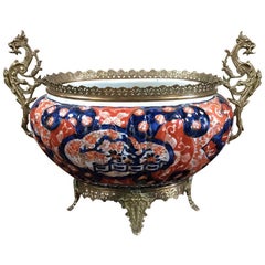 19th Century Imari Jardiniere with Bronze Mounts