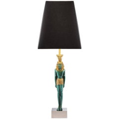 Pharaon, Table Lamp Made of Brass Signed and Numbered