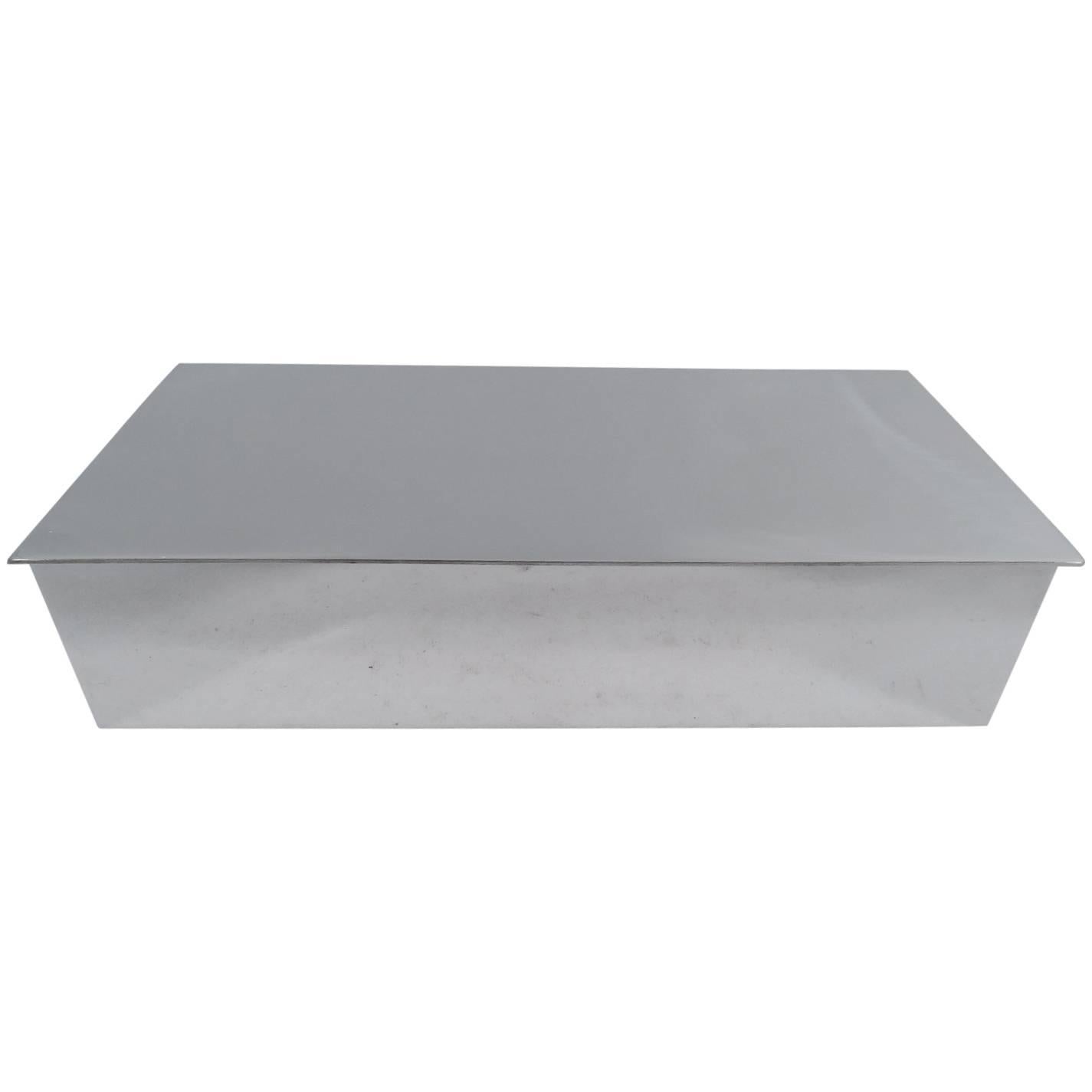 Tiffany Sterling Silver Modern Desk Box