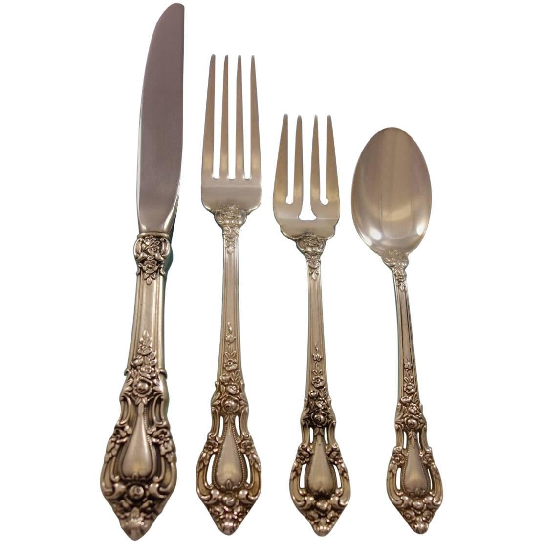Eloquence by Lunt Sterling Silver Flatware Service Set, 48 Pieces For Sale