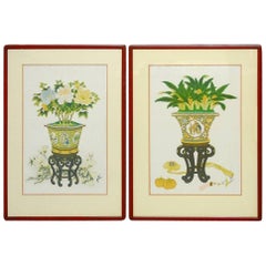 Pair of Chinese Flora and Foliate Still Life Prints