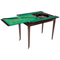 Rare table de jeu de roulette édouardienne en noyer par Maple & Co of London