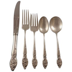 Enchanting Orchid by Westmorland Sterling Silver Flatware Service 12 Set 64 Pcs