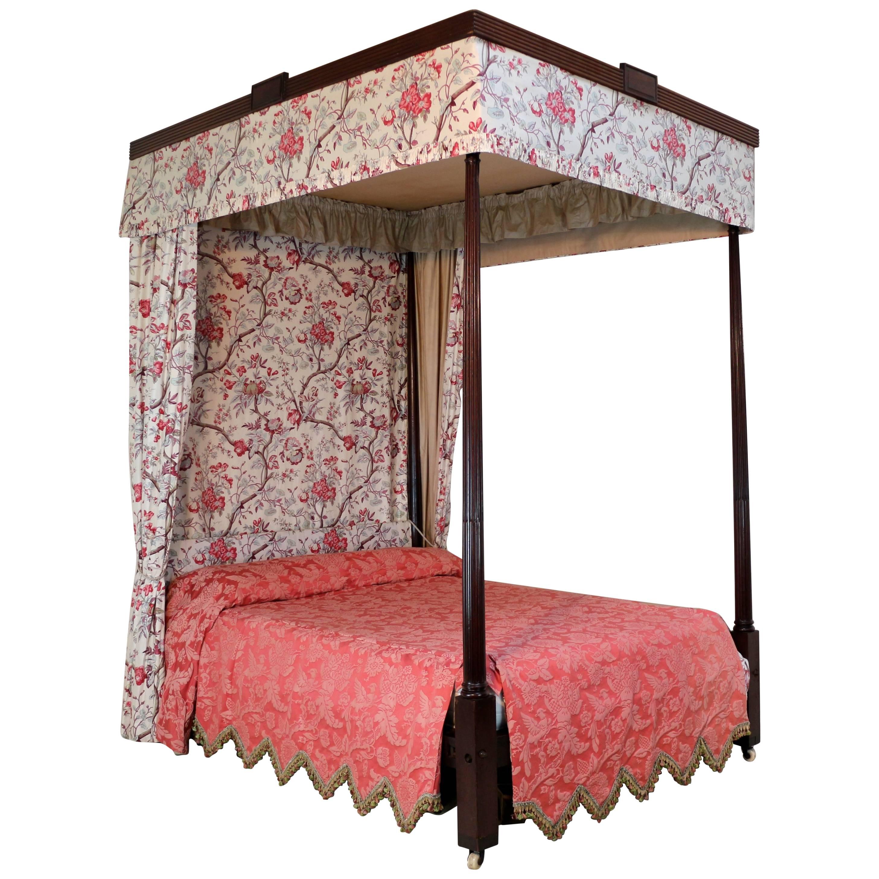 George III Mahogany Four-Poster Bed, Attributed to Gillows of Lancaster