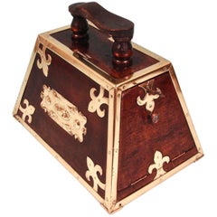 Highly Decorative Mahogany Turkish Art Nouveau Period Shoe Shine Box