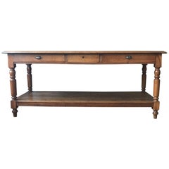 19th Century French Oak Drapers Table