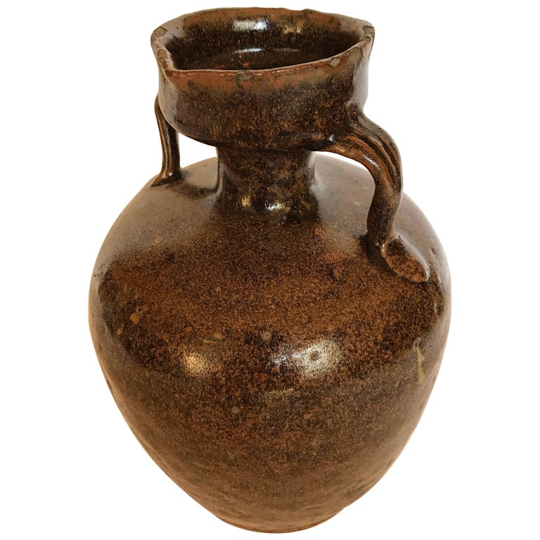 Antique Chinese Pottery Wine Jug For Sale at 1stDibs