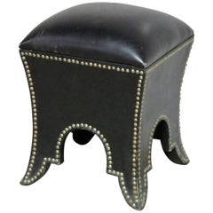 Dorothy Draper Regency Style Studded Stool