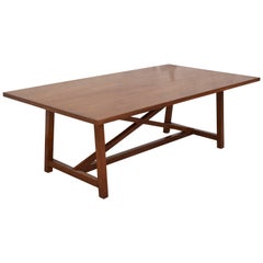 Tavolo da pranzo in noce con allunghe, realizzato su ordinazione da Petersen Antiques