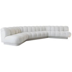 Steve Chase Sofa Upholstered in Boris Kroll fabric, Illuminated Base 5