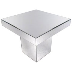 Vintage Modern Mirrored End Table