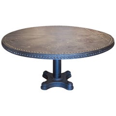 Antique Iron Table Crafted from a French Brewery Tank Found in France
