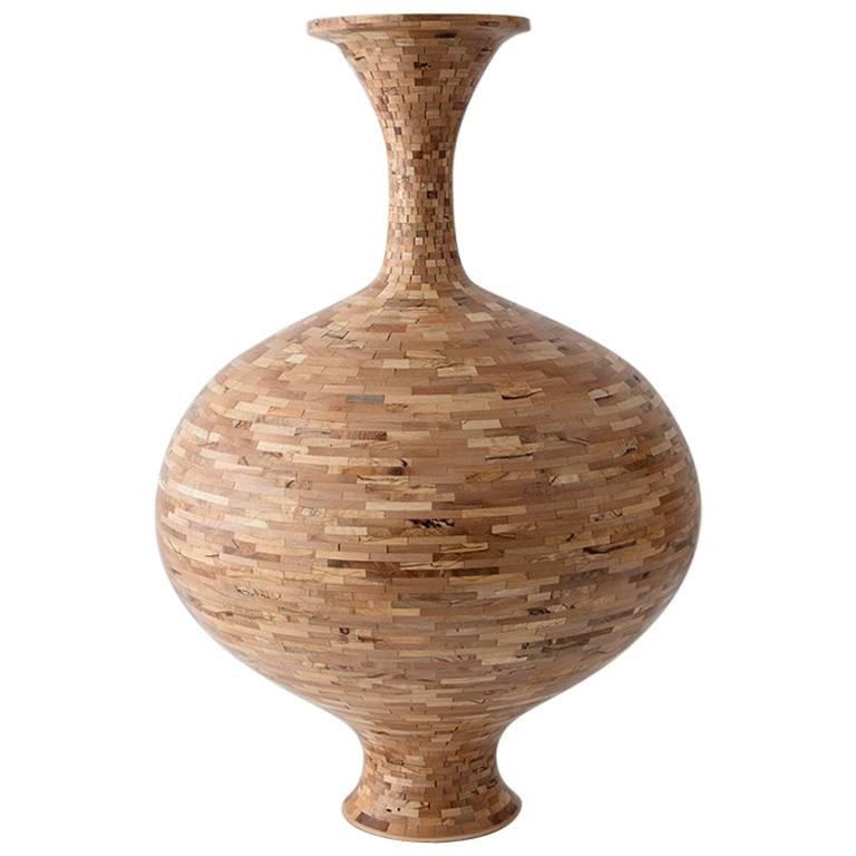 Contemporary Large Wooden Vase by Richard Haining, Spalted Maple