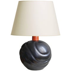 Table Lamp in Deep Bronze Luster Attributed Anna-Lisa Thomson for Ekeby