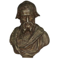 Bronze Bust of Michelangelo by Emille Guillemin, Late 19th Century