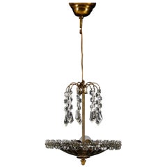 Midcentury Glass Chandelier