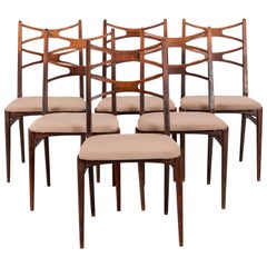Retro Set of Six Dinning Chairs from the 1960s
