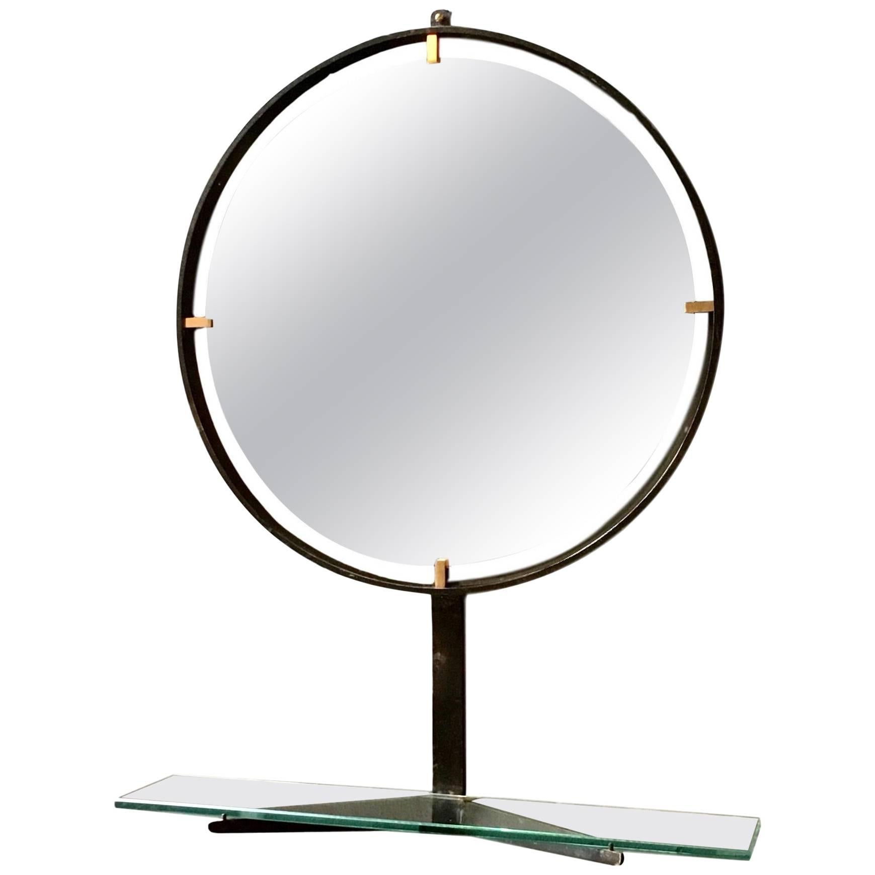 Wall Mount Mirror with Shelf at 1stDibs