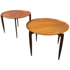 Danish Modern Teak Folding Tray Tables by Willumsen and Engholm for Fritz Hansen