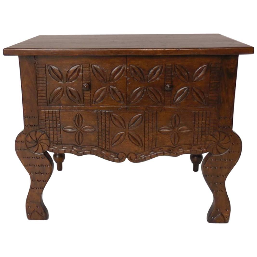Dos Gallos Custom Carved Console Table/Vanity