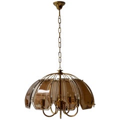 Italian Glass and Brass Chandelier