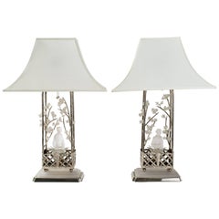 Pair of Chinese Figural Lamps in the Manner of William Haines