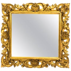 19th Century Italian Florentine Giltwood Mirror