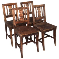 Set of Four 19th Century, Latin American Dining Chairs