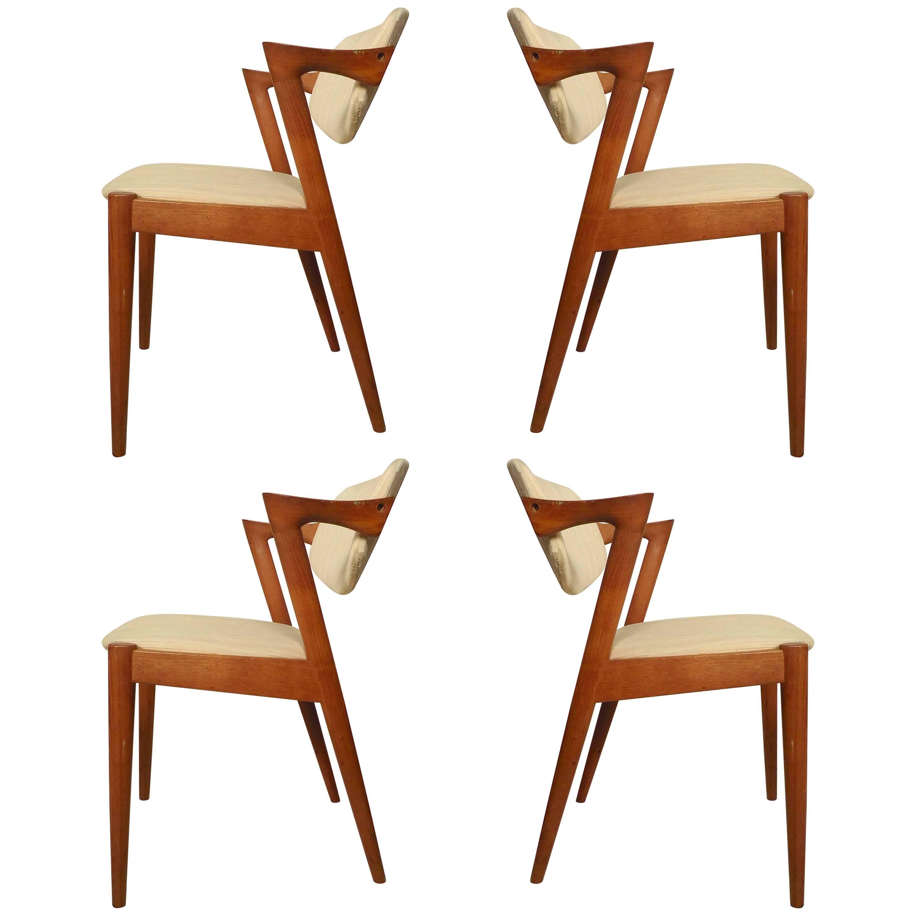 Kai Kristiansen Model 42 "Z" Teak Dining Chairs