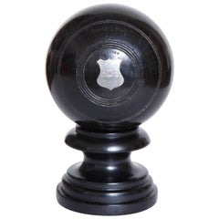 19th Century English Lawn Ball on Stand