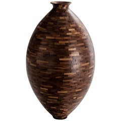 STACKED Walnut Vase by Richard Haining, Available Now