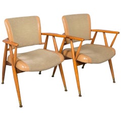 Retro Pair of Mid-Century American Armchairs