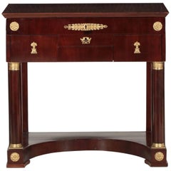 French Empire Ormolu-Mounted Mahogany Dressing Table, circa 1820