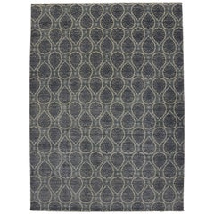 New Contemporary Area Rug with Transitional Style and Teardrop Pattern