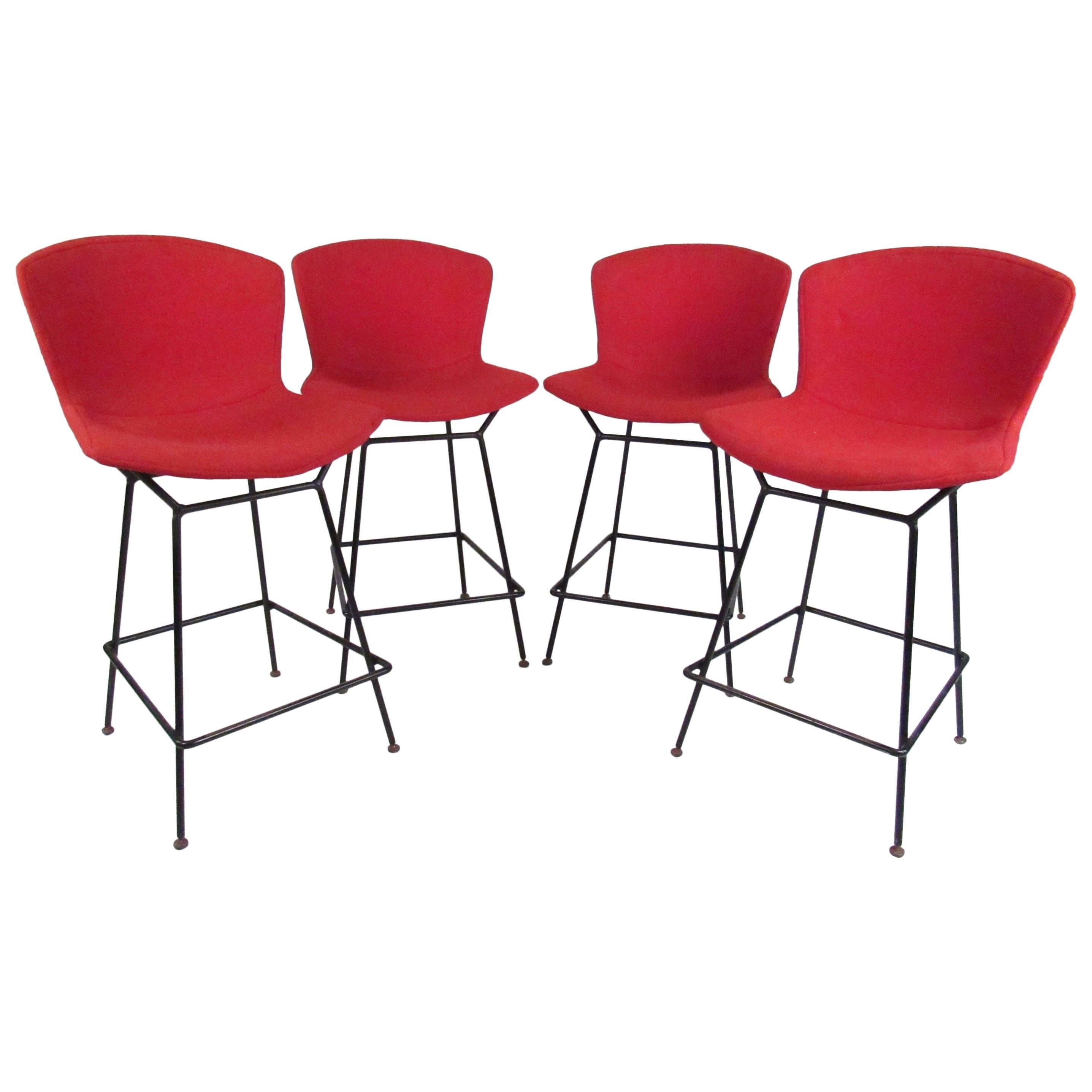 Set of Steel Wire Barstools by Harry Bertoia for Knoll Associates