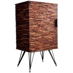 STACKED Cellarette Dry Bar by Richard Haining, Mahogany Liquor Cabinet, In Stock